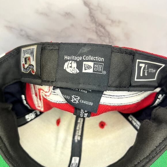 Boston Red Sox New Era Heritage Collection Fitted Hat – Size 7 1/4 - Picture 7 of 8